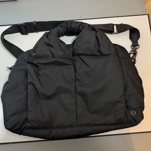 Lululemon Athletica Black Puffer Tote Bag